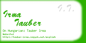 irma tauber business card